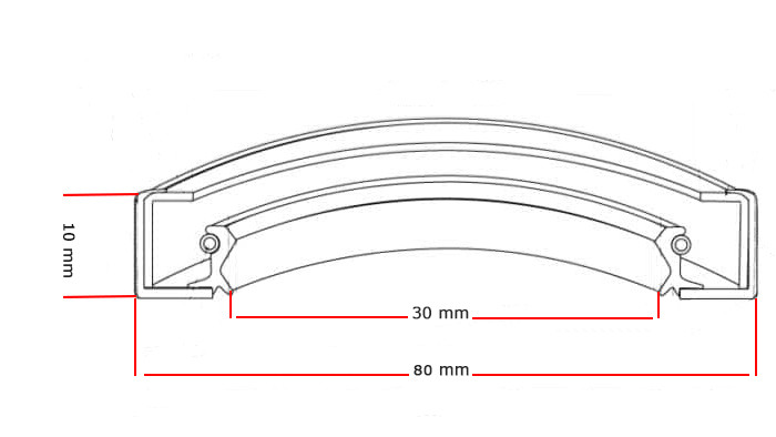 Oliekeerring 30x80x10mm BASL NBR 70