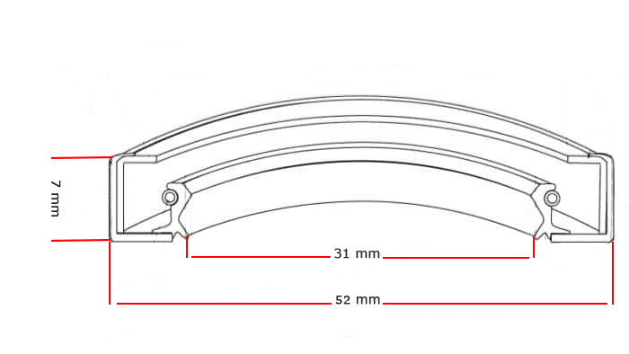 Dichtomatik Oliekeerring 31x52x7mm BA NBR 70