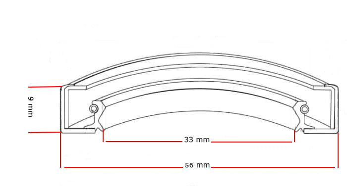 Oliekeerring 33x56x9mm BASL NBR 70