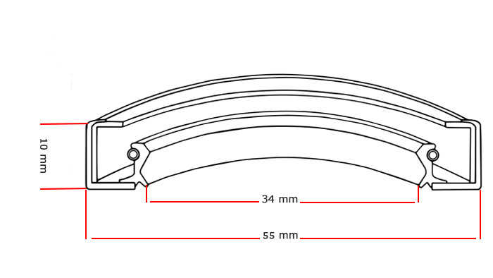 Oliekeerring 34x55x10mm BASL NBR 70