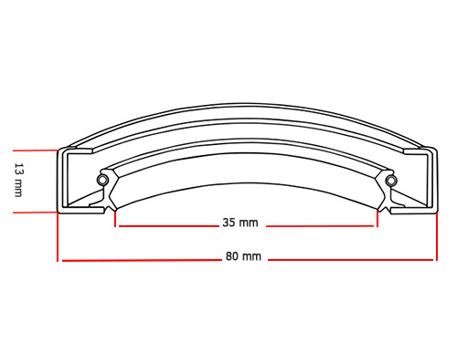 Oliekeerring 35x80x13mm B2