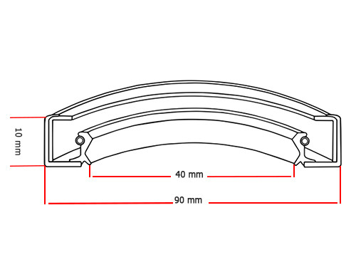 Oliekeerring 40x90x10 BA NBR 70