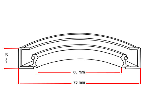 Oliekeerring 60x75x10mm BASL NBR 70