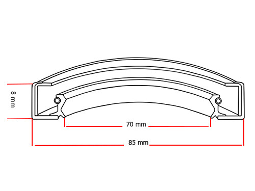 Oliekeerring 70x85x8mm B1
