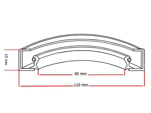 Oliekeerring 85x110x10mm BASL NBR 70