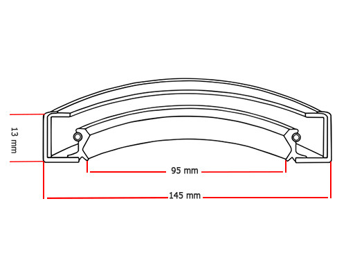 Oliekeerring 95x145x13mm BA NBR 70