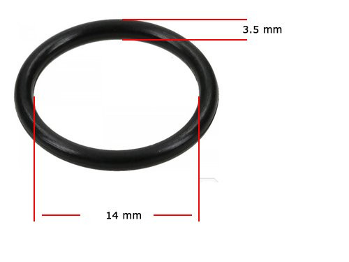 Foto van O-Ring 14X3.5mm Viton O-Ring 14X3.5mm Viton