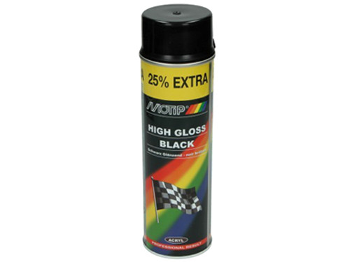 Motip Spuitbus Autolak Zwart Hoogglans 500ml