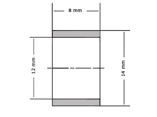 Permaglide Glijlager PAP1208 P10 12x14x8mm