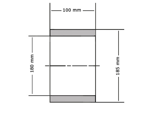 Permaglide Glijlager PAP180100 P10 180x185x100mm