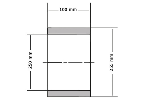 Permaglide Glijlager PAP250100 P10 250x255x100mm