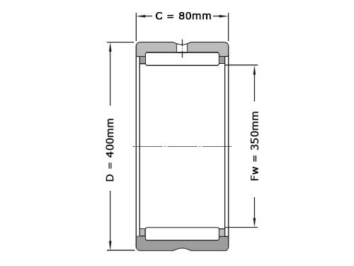 INA Naaldlager Zonder Binnenring RNA4864 (350x400x80mm)