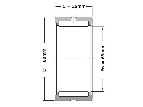 NTN Naaldlager Zonder Binnenring RNA4911 R (63x80x25mm)
