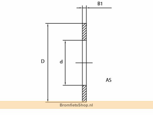 IBB Schijf Naaldtaatslager AS110145 (110x145x1mm)