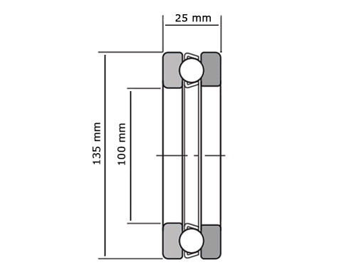SKF Kogeltaatslager 51120 (100x135x25mm)