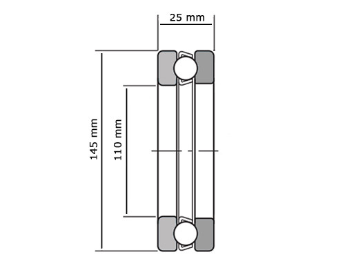 SKF Kogeltaatslager 51122 (110x145x25mm)
