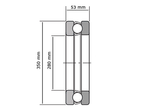 SKF Kogeltaatslager 51156 M (280x350x53mm)