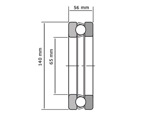 SKF Kogeltaatslager 51413 M (65x140x56mm)