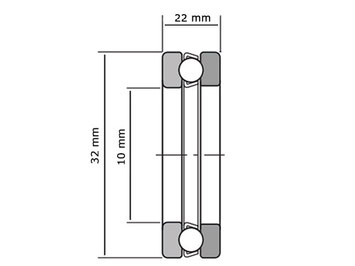 SKF Kogeltaatslager 52202 (10x32x22mm)