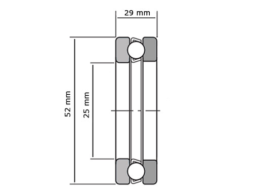 SKF Kogeltaatslager 52206 (25x52x29mm)
