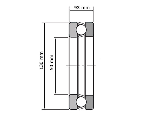 SKF Kogeltaatslager 52412 M (50x130x93mm)