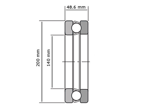 SKF Kogeltaatslager 53228 (140x200x48.6mm)