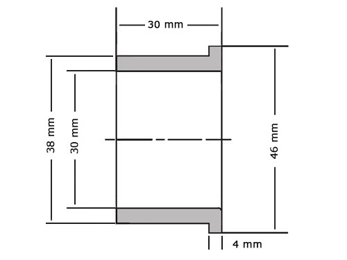 SKF Flensglijlager Sinterbrons PSMF303830 A51 30x38x30/46x4mm