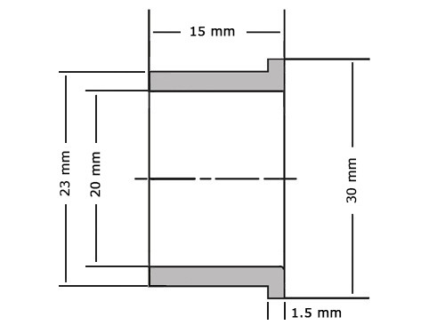 SKF Glijlager PCMF202315 E 20x23x15/30x1.5mm