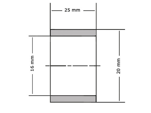 SKF Glijlager Sinterbrons PSM162025 A51 16x20x25mm