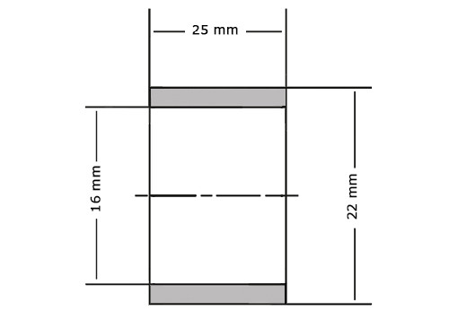 SKF Glijlager Sinterbrons PSM162225 A51 16x22x25mm