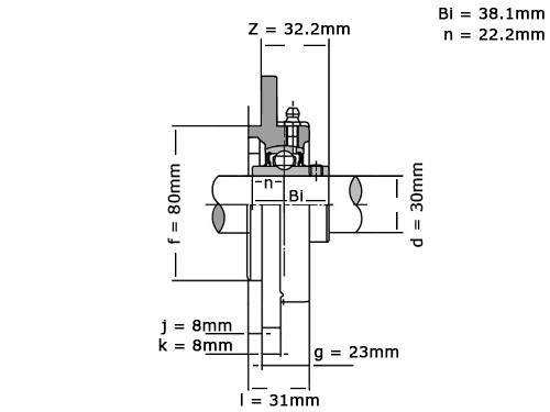 SKF Lagerblok Rond FYC30 TF (30mm)