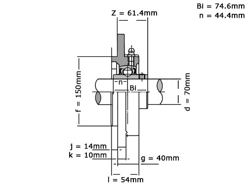 SKF Lagerblok Rond UCFC214 (70mm)