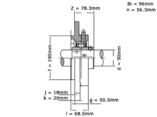 SKF Lagerblok Rond UCFC218 (90mm)