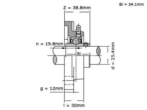 SKF Lagerblok Vierkant FY1. TF (25.4mm)