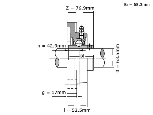 SKF Lagerblok Vierkant FY2.1 2 TF (63.50mm)