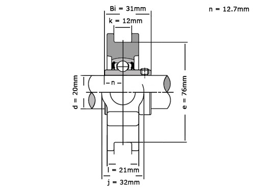 Foto van SNR Lagerblok Span SUCT204 RVS (20mm) SNR Lagerblok Span SUCT204 RVS (20mm)