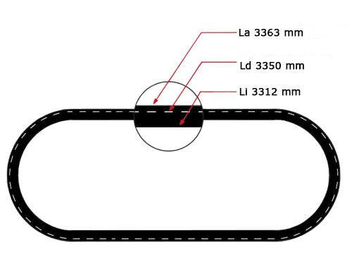 Optibelt V-Snaar SPZ3350 RP