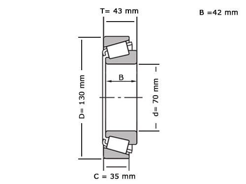 SKF Kegellager T2ED070 QCLNVB061