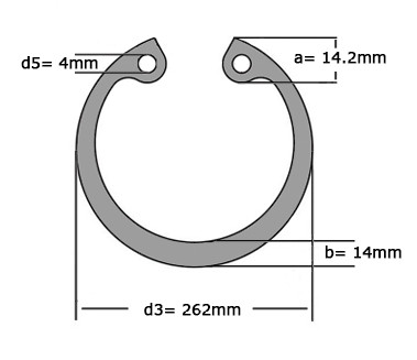 Seegerring DIN 472 250mm