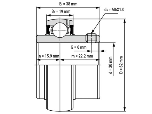 CUSCINETTO MOLINE 19221104 Cuscinetto Del Blocchetto Di Cuscino, Foro
