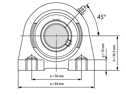 Ucpa205 Schaeffler KBS Stehlager UCPA 205 - Lagerersatzteil Für Industrie Und Handwerk Stehlager 25 Mm