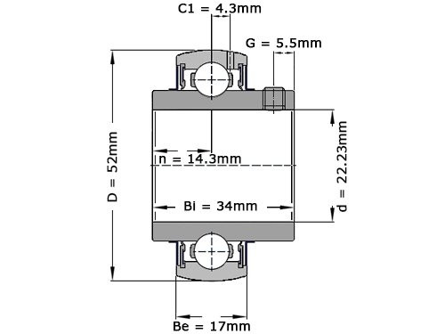 SNR Insert Lager UC205 14 G2 (22.23mm)