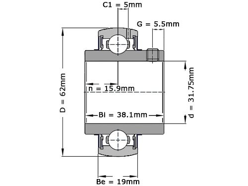 SNR Insert Lager UC206 20 G2 (31.75mm)