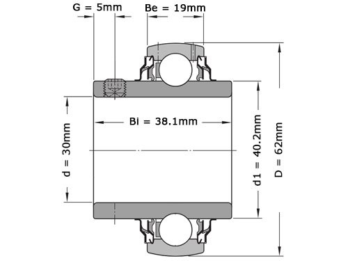 FAG Insert Lager UC206 (30x62x38.1mm)