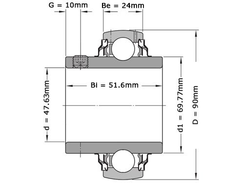 FAG Insert Lager UC210-30 (47.63x90x51.6mm)