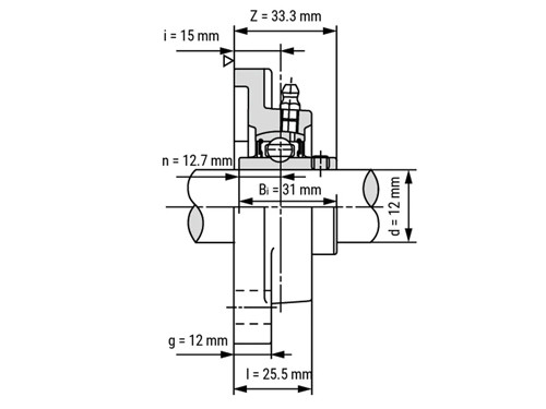 FAG Lagerblok Vierkant UCF201 (12mm)