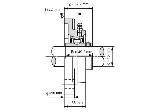 FAG Lagerblok Vierkant UCF209 (45mm)