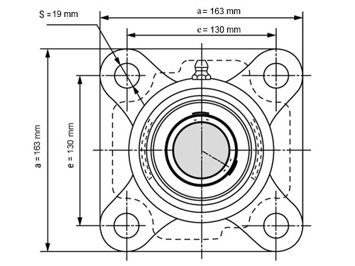 FAG Lagerblok Vierkant UCF211 (55mm)