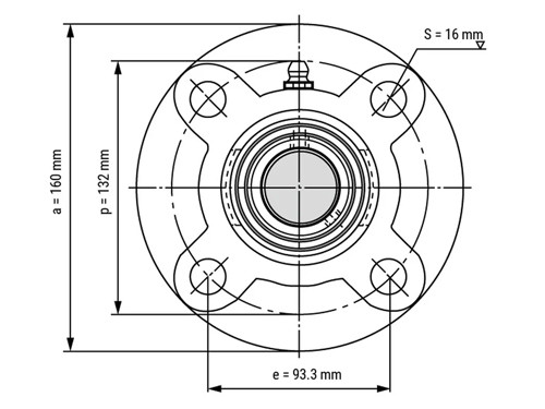 FAG Lagerblok Rond UCFC209 (45mm)