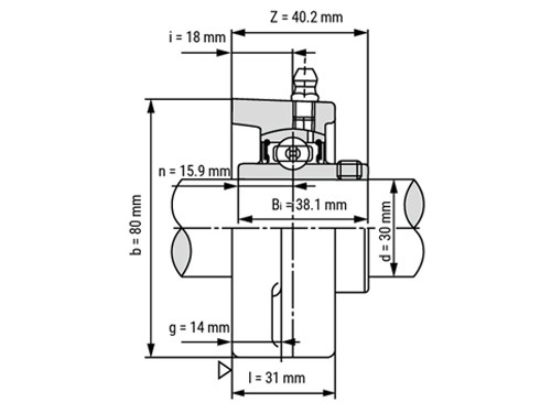 FAG Lagerblok Ovaal UCFL206 (30mm)